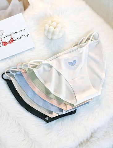 Sheer Heart Print Panties(PO3) – Ultra-Light Breathable Mesh Underwear