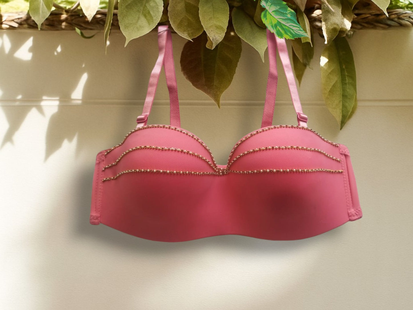 Pearl Chain Soft Padded Bralette – Sexy Lingerie