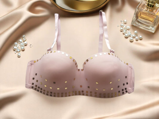 Red Push-Up Bra with Gold Details – Sexy Lingerie