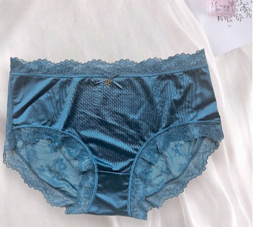 Luxury Satin & Lace Mid-Rise Panty – Ultra Soft & Elegant