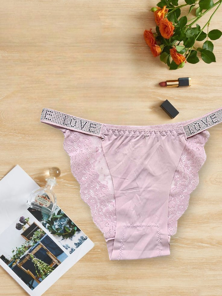 LOVE Strap Lace-Trim Bikini Panty – Stylish, Comfy & Stretchable