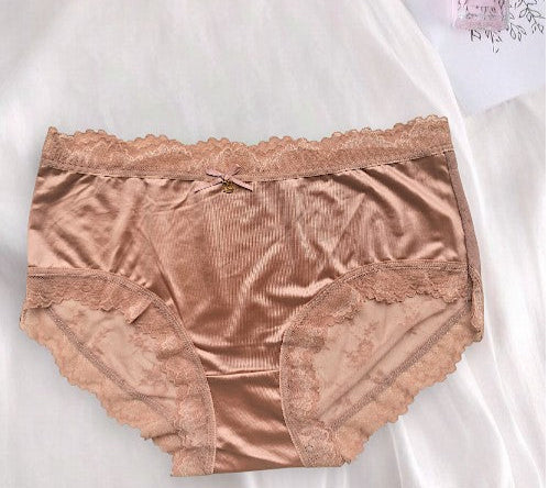 Luxury Satin & Lace Mid-Rise Panty  – Ultra Soft & Elegant