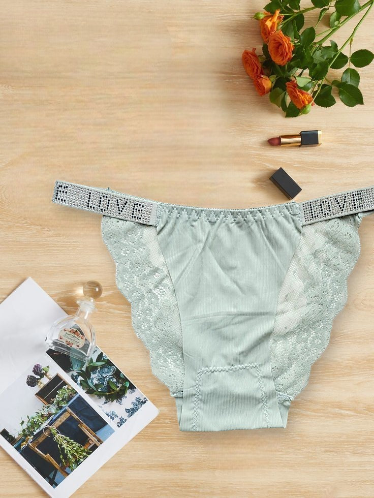 LOVE Strap Lace-Trim Bikini Panty – Stylish, Comfy & Stretchable