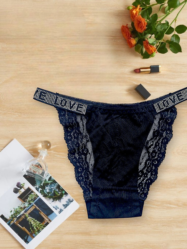 LOVE Strap Lace-Trim Bikini Panty – Stylish, Comfy & Stretchable